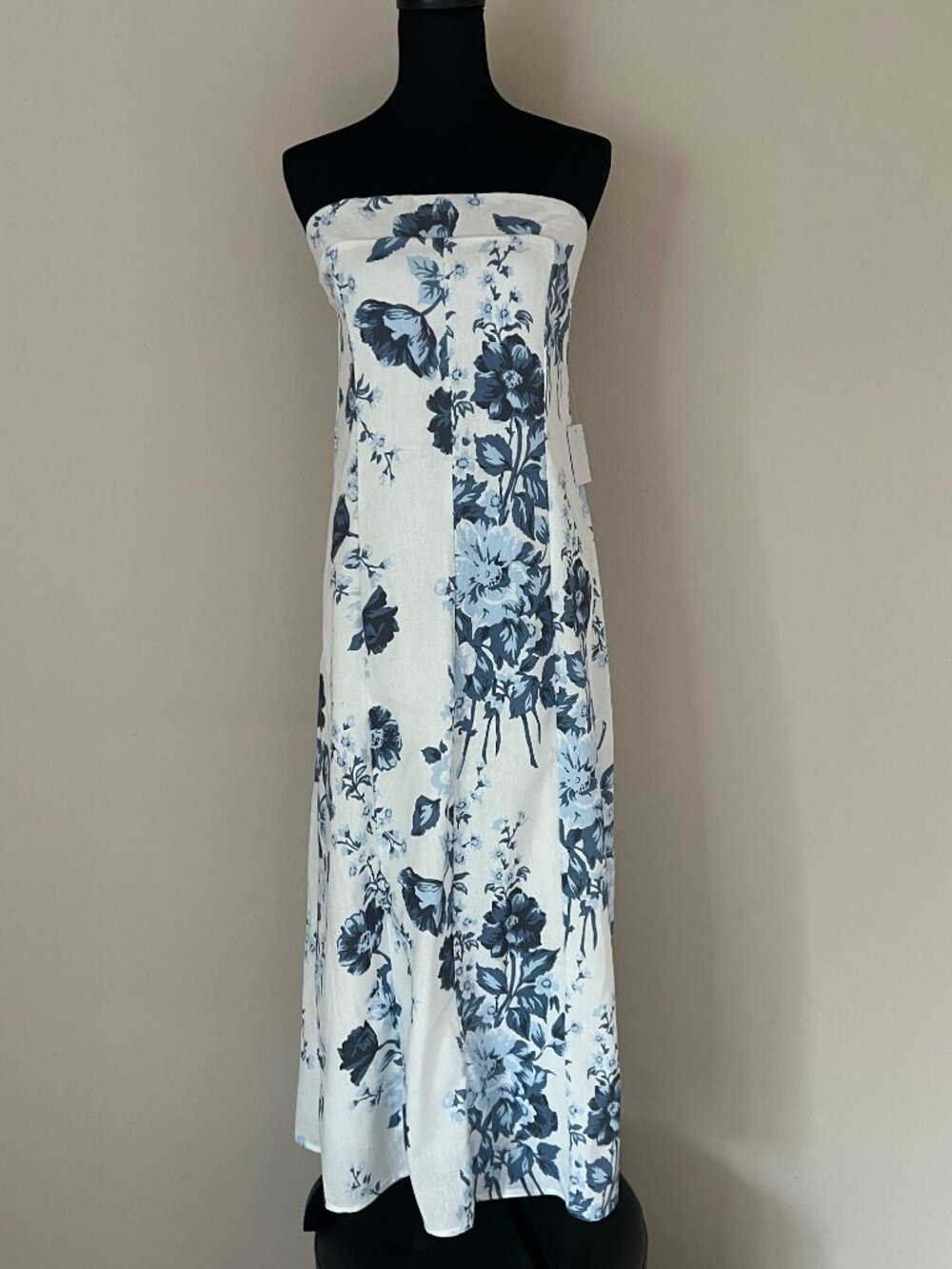 Petal and Pup Tamara Strapless Midi Dress - White Blue - Size XL - Picture 4 of 11
